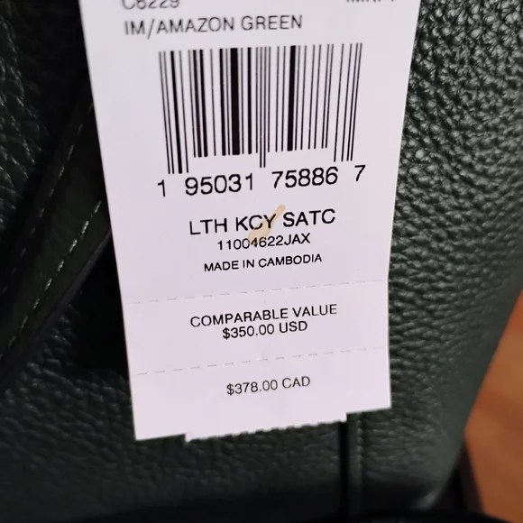 Coach Green Leather Satchel - Picture 4 of 9